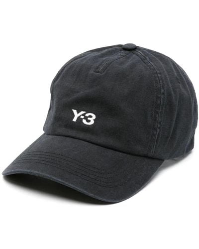 Y-3 Embroidered-logo Cotton Baseball Cap - Black