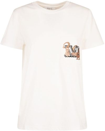 Max Mara Embroidered Pocket T-shirt - White