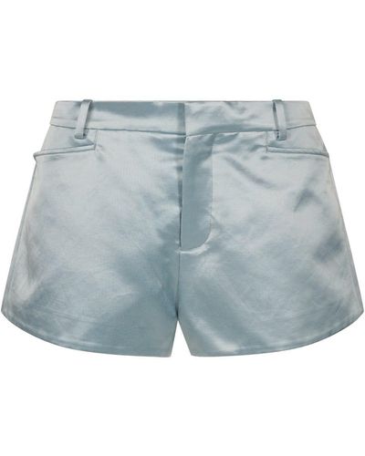 Tom Ford Lustrous Mini Shorts - Blue
