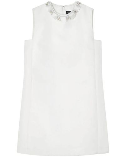 Versace Short Dress With Decoration - White