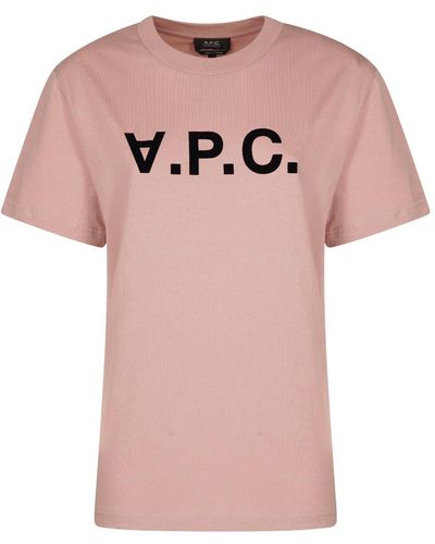 A.P.C. Logo T-shirt - Pink