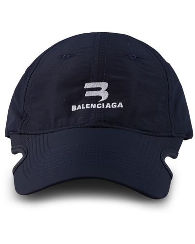 Balenciaga Cappello Logo - Blu
