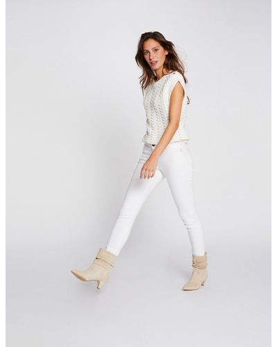 Morgan Jeans skinny taille basse - Blanc