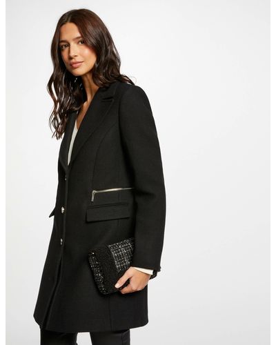 Morgan Manteau cintré avec détail zippé - Noir