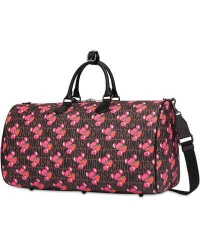 Moschino Illustrated Animals Travel Bag - Brown