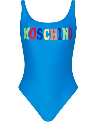 Moschino Costume Intero Multicolor Logo - Blu