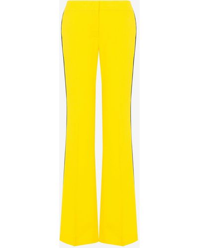 Moschino Envers Satin Trousers - Yellow
