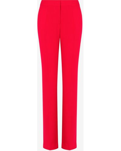 Moschino Stretch Crêpe Pants - Red