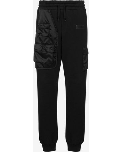 Moschino Multipocket Details Fleece Sweatpants - Black