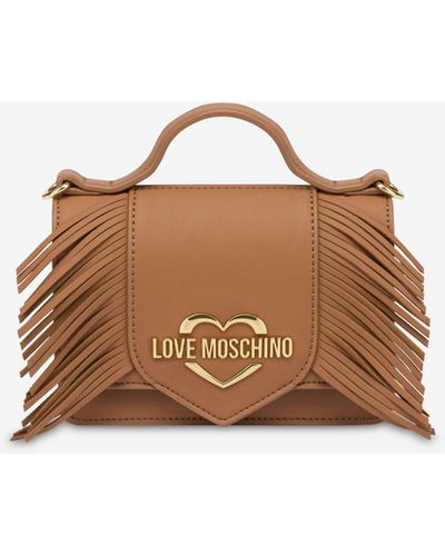 Moschino Mini Sac Fringes - Marron