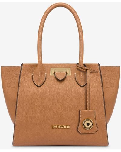 Moschino Click Handbag - Brown