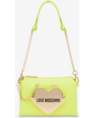 Moschino Baby Heart Shoulder Bag - Yellow