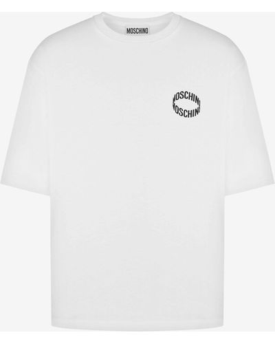 Moschino T-shirt In Jersey Loop - Bianco