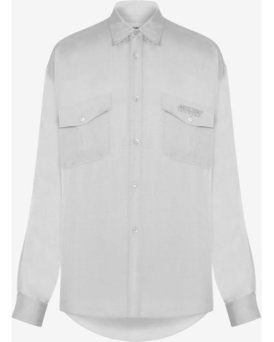 Moschino Cupro And Viscose Twill Shirt - White