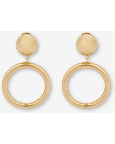 Moschino Drop Earrings With Circles - White