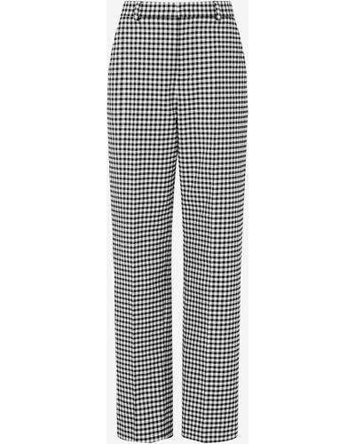 Moschino Cotton And Nylon Gingham Trousers - Grey