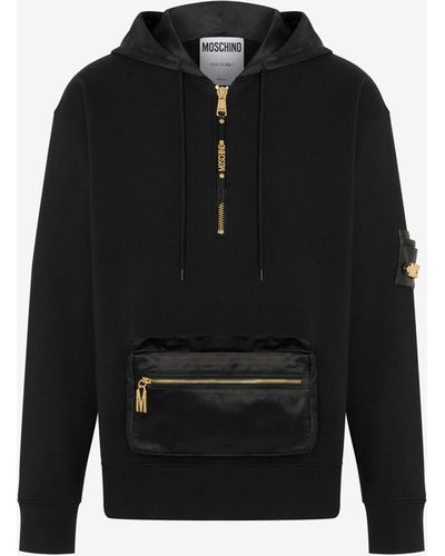Moschino Multipockets Technical Stretch Hoodie - Black
