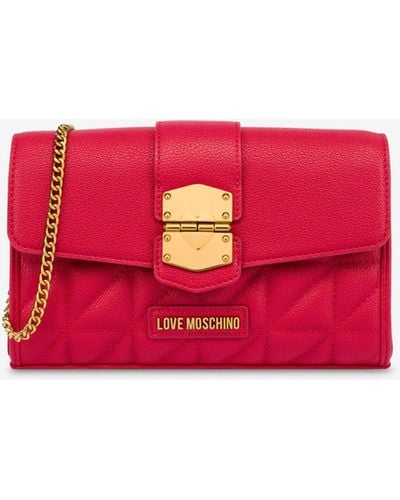 Moschino Sac Smart Daily Bag Click Heart - Rouge