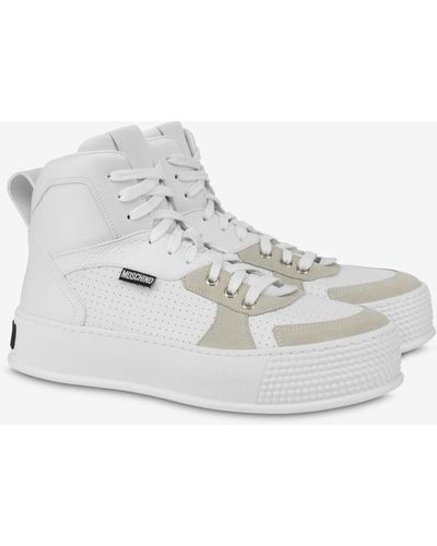 Moschino Sneakers Alte Bumps & Stripes - Bianco