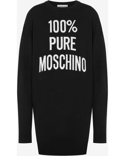 Moschino 100% Pure Wool Dress - Black