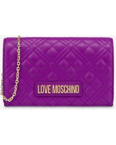 Moschino Quilted Smart Daily Bag - Purple