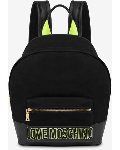 Moschino Free Time Canvas Backpack - Black