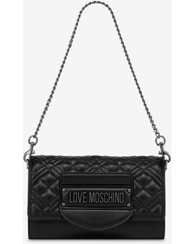Moschino Mini Bag A Spalla Quilted Tab - Bianco