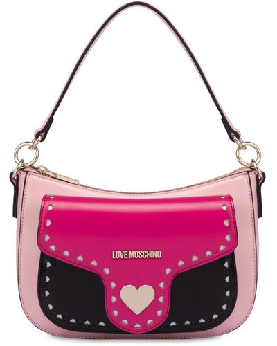 Moschino Love Little Brogue Hobo Bag - Pink