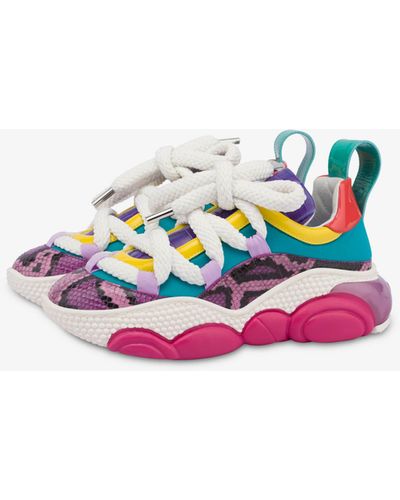 Moschino Bubble Teddy Shoes Con Maxi Lacci - Multicolore