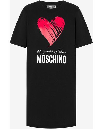 Moschino Jerseykleid 40 Years Of Love - Schwarz
