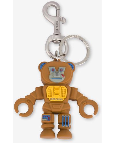 Moschino Portachiavi Robot Teddy Bear - Metallizzato