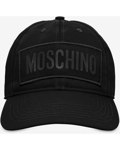 Moschino Kappe Aus Nylon Mit Logo-patch - Schwarz