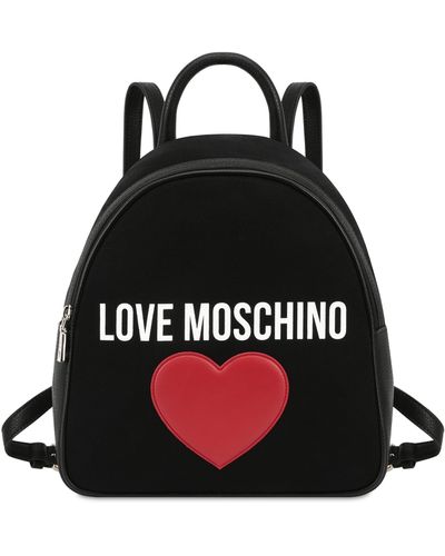 Love Moschino Zaino Con Patch Cuore - Nero