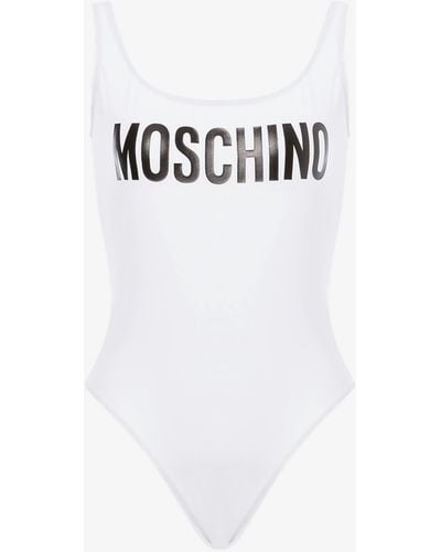 Moschino One-piece Swimsuit With Logo - White