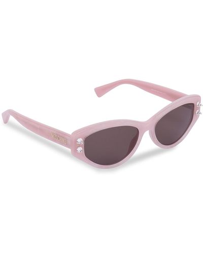Moschino Cat-eye-sonnenbrille Mit Strasssteinen - Pink