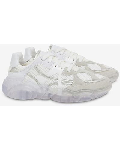 Moschino Teddy Shoes Avec Semelle Transparente - Blanc