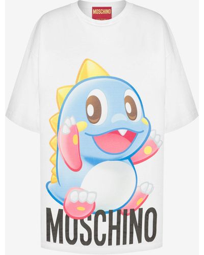 Moschino T-shirt Oversize Bubble Booble - Bianco