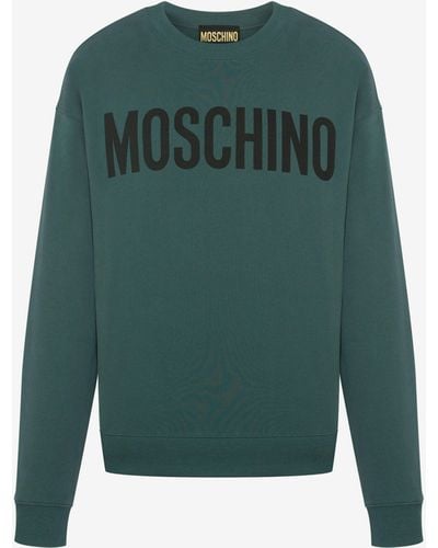 Moschino Organic Cotton Sweatshirt With Logo - Green