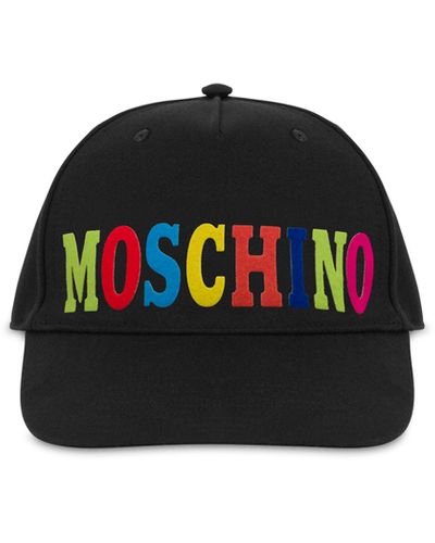 Moschino Multicolour Logo Visor Cap - Black