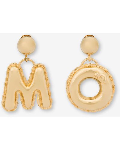 Moschino Inflatable Letters Drop Earrings - Metallic