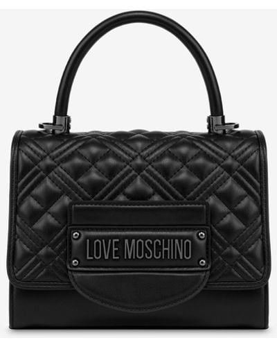 Moschino Mini Bag A Mano Quilted Tab - Nero