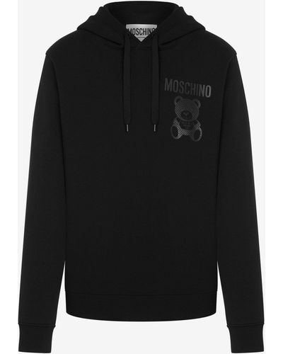 Moschino Sweat-shirt À Capuche Mesh Teddy Bear - Noir