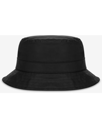 Moschino Waxed-effect Canvas Bucket Hat - Black