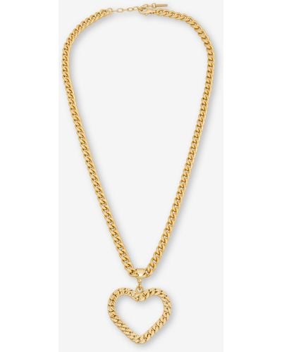 Moschino Chain Heart Necklace - White