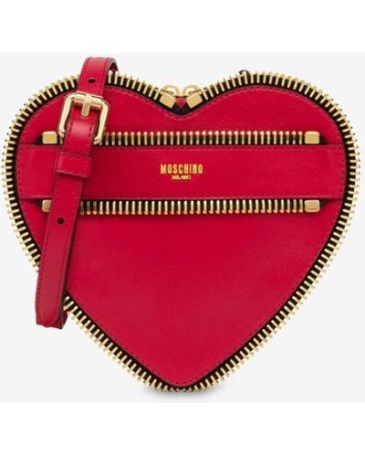Moschino Sac Rider Heart Shape - Rouge