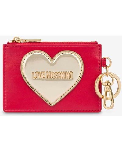 Moschino Portamonete Golden Heart - Rosa