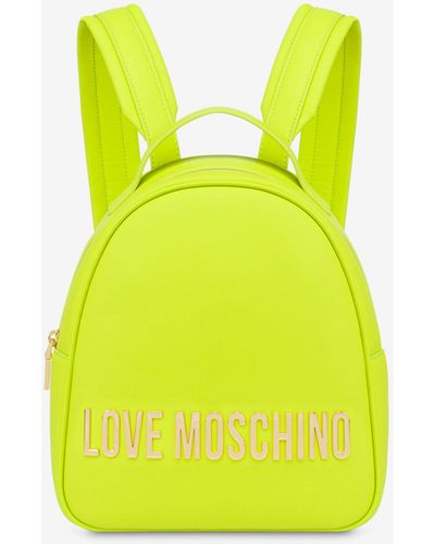 Moschino Maxi Lettering Backpack - Yellow