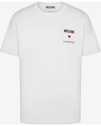 Moschino In Love We Trust Organic Jersey T-shirt - White