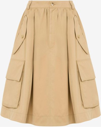 Moschino Cotton Cloth Skirt - Natural