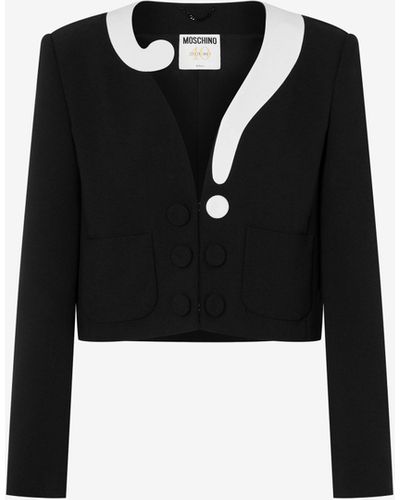 Moschino Veste En Crêpe House Symbols !? - Noir